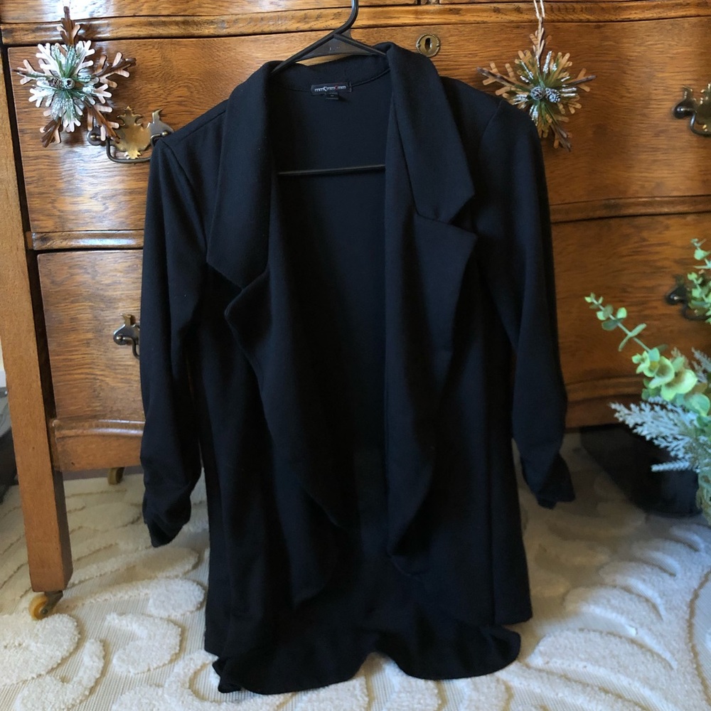 Black cotton blazer